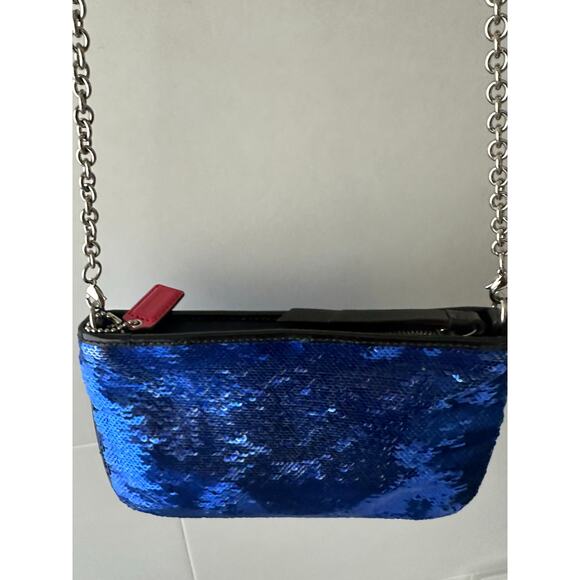 Coach blue crossbody sequin poppy purse - Picture 10 of 10